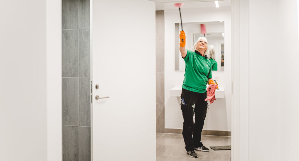 Hovedrengøring på et toilet